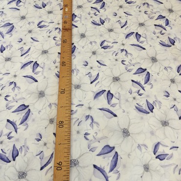 Органза матовая Виола с винтажным цветочным узором