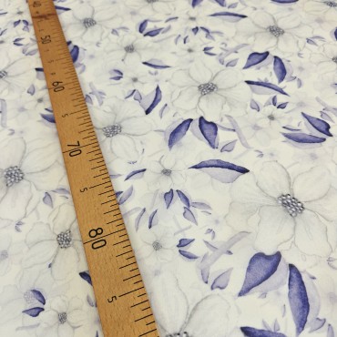 Органза матовая Виола с винтажным цветочным узором