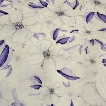 Органза матовая Виола с винтажным цветочным узором