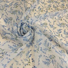 Органза матовая Виола с незабудками