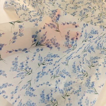 Органза матовая Виола с незабудками