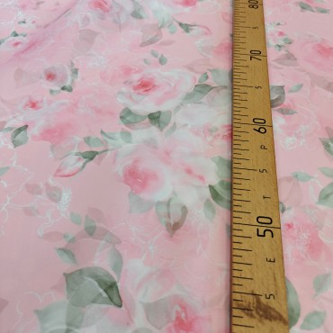 Органза матовая Виола с милыми розами