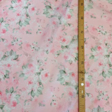Органза матовая Виола с милыми розами