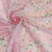 Органза матовая Виола с милыми розами