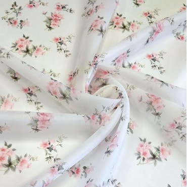 Шифон Бизе с принтом розочки
