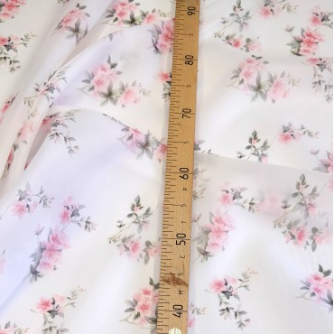 Шифон Бизе с принтом розочки