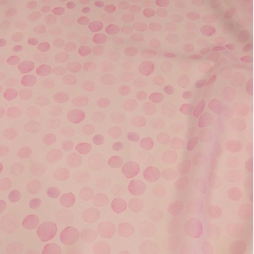 Органза матовая Виола с принтом Акварельные горошки