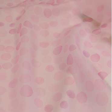 Органза матовая Виола с принтом Акварельные горошки