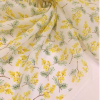 Органза матовая Виола с принтом Мимоза