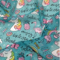 Органза матовая Виола с принтом мультяшные рисунки