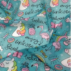 Органза матовая Виола с принтом мультяшные рисунки