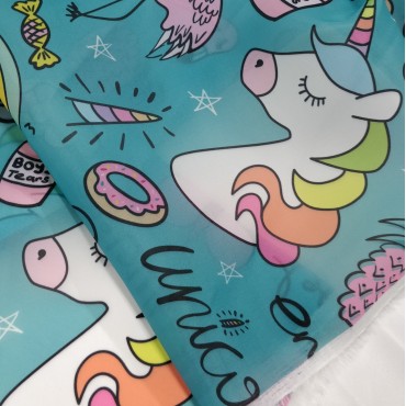 Органза матовая Виола с принтом мультяшные рисунки