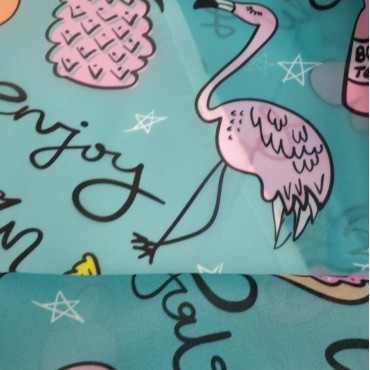 Органза матовая Виола с принтом мультяшные рисунки