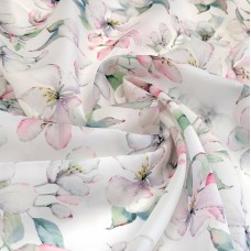 Плотная органза ANGELICA с цветочками яблони