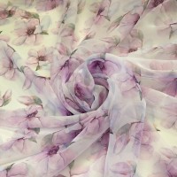 Ткань Вуаль матовая с принтом