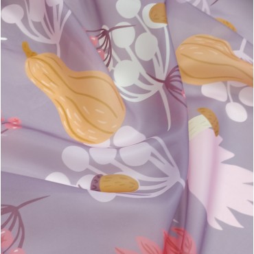 Органза матовая Виола с осенним принтом