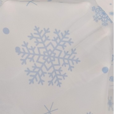 Органза матовая Виола с принтом Снежинки