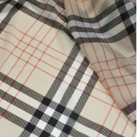 Органза матовая Виола клетка барберри крупная