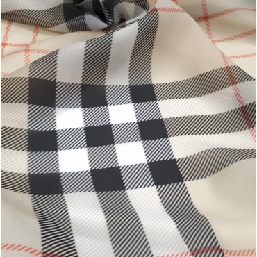 Органза матовая Виола клетка барберри крупная