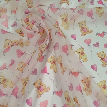 Органза матовая Виола с мишками