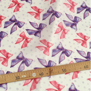 Плотная органза ANGELICA с цветными бантами