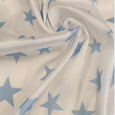 Плотная органза ANGELICA с голубыми звездами