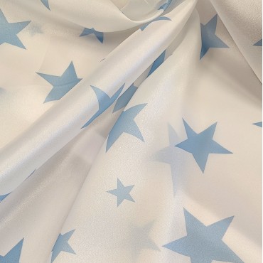 Плотная органза ANGELICA с голубыми звездами