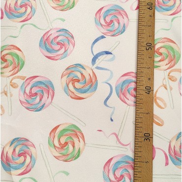 Органза матовая Виола с цветными леденцами