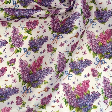 Плотная органза ANGELICA акварельная Сирень