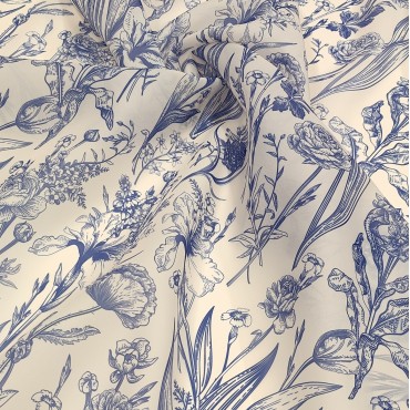 Плотная органза ANGELICA с цветочным принтом