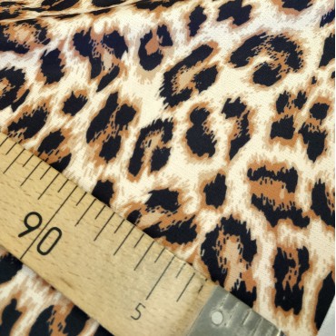 Органза матовая Виола с леопардовым принтом