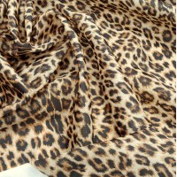 Органза матовая Виола с леопардовым принтом