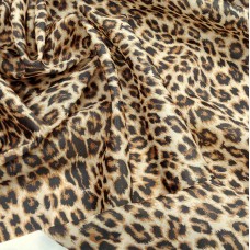 Органза матовая Виола с леопардовым принтом