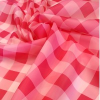 Органза матовая Виола клетка в стиле Барбикор