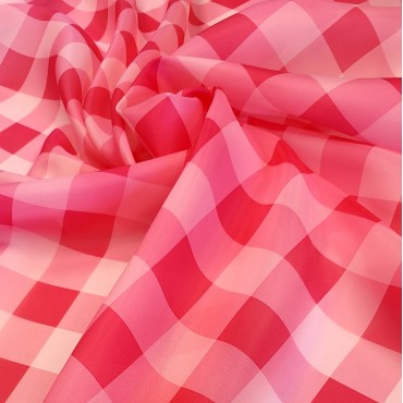 Органза матовая Виола клетка в стиле Барбикор