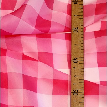 Органза матовая Виола клетка в стиле Барбикор