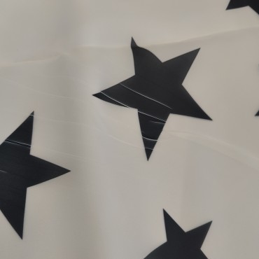 Органза матовая Виола с принтом Звёздочки 230 см