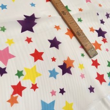 Органза матовая Виола цветные звёздочки 100 см