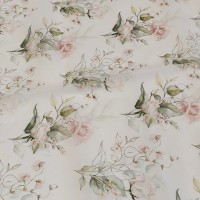 Органза матовая Виола с цветочным принтом розы ver.0.1.100 см