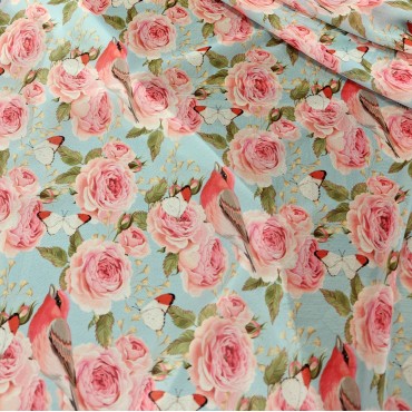 Шифон Romy с английскими розами