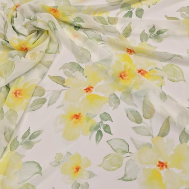 Шифон Romy с желтыми цветами