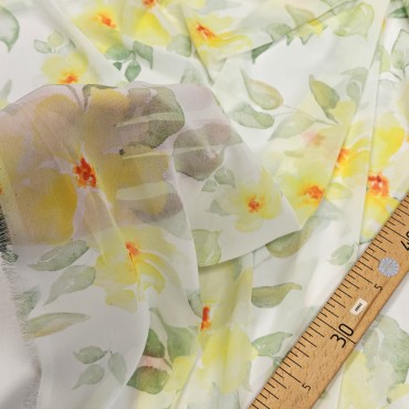 Шифон Romy с желтыми цветами