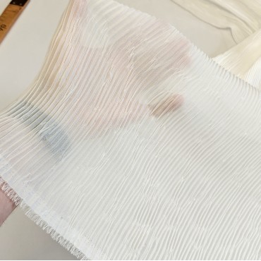 Шифон Romy плиссе молочный цвет