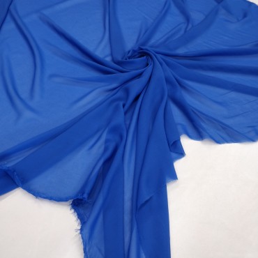 Шифон Бизе синий цвет