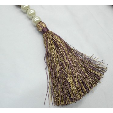 Подхват для штор (кисти) - цвет бледно фиолетовый с золотом