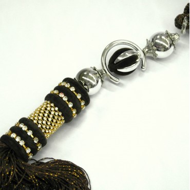 Подхват для штор (кисти) - цвет коричневый с золотом