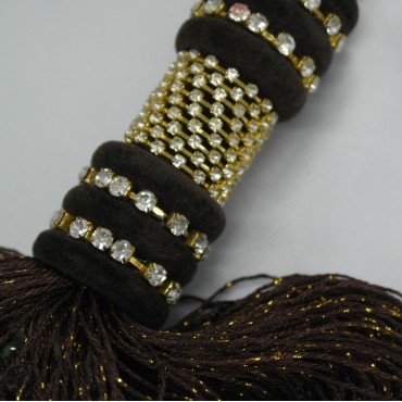 Подхват для штор (кисти) - цвет коричневый с золотом