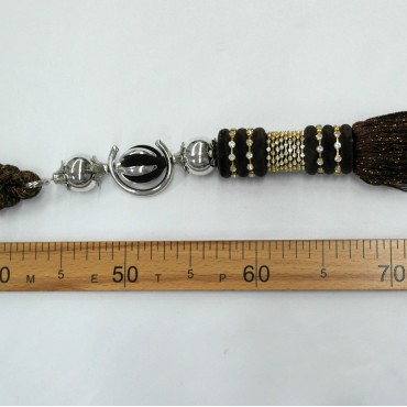 Подхват для штор (кисти) - цвет коричневый с золотом