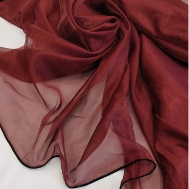 Органза для штор бордовый цвет