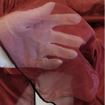 Органза для штор бордовый цвет